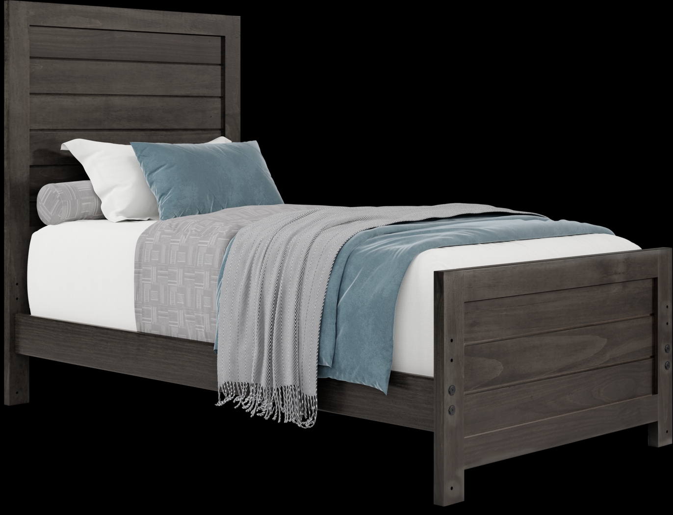 Kids Creekside 2.0 Charcoal Twin Panel Bed - Thumbnail - Image 1