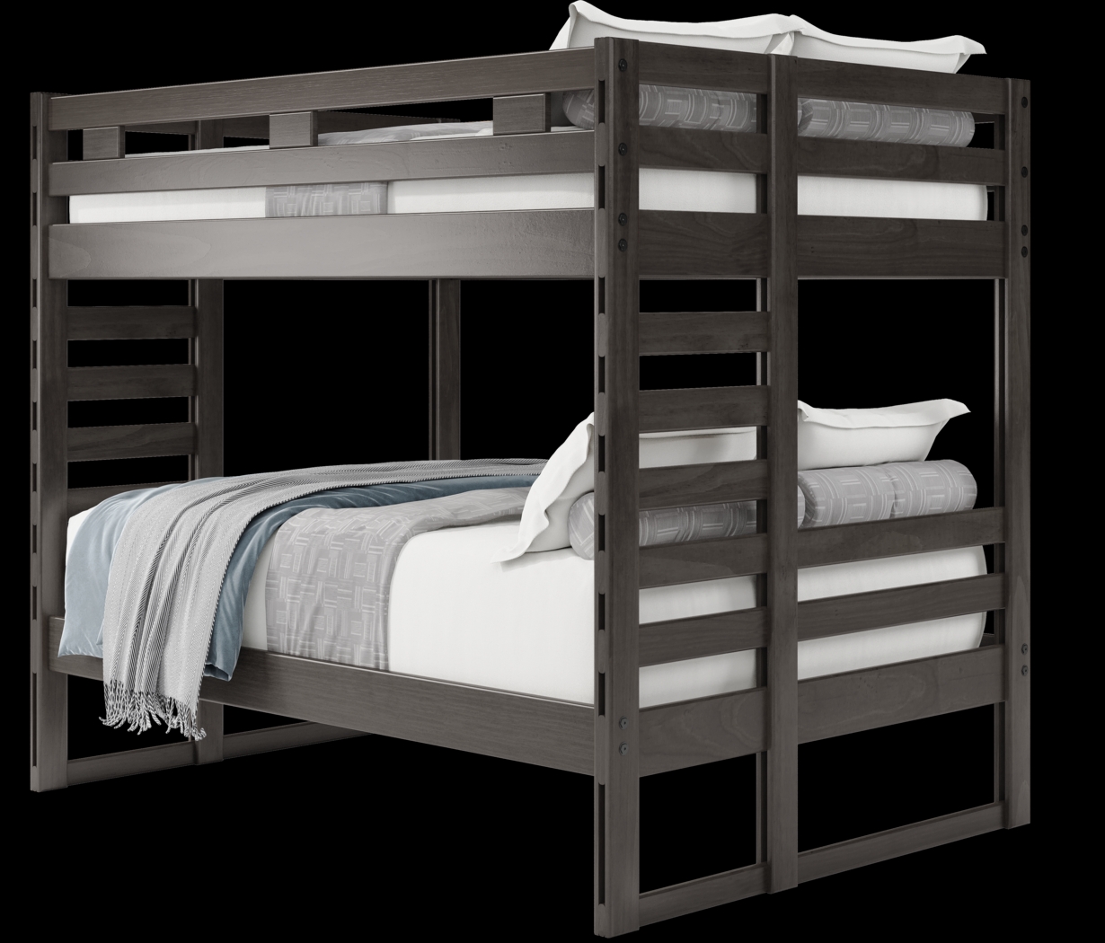 Kids Creekside 2.0 Charcoal Full/Full Bunk Bed - Thumbnail - Image 3