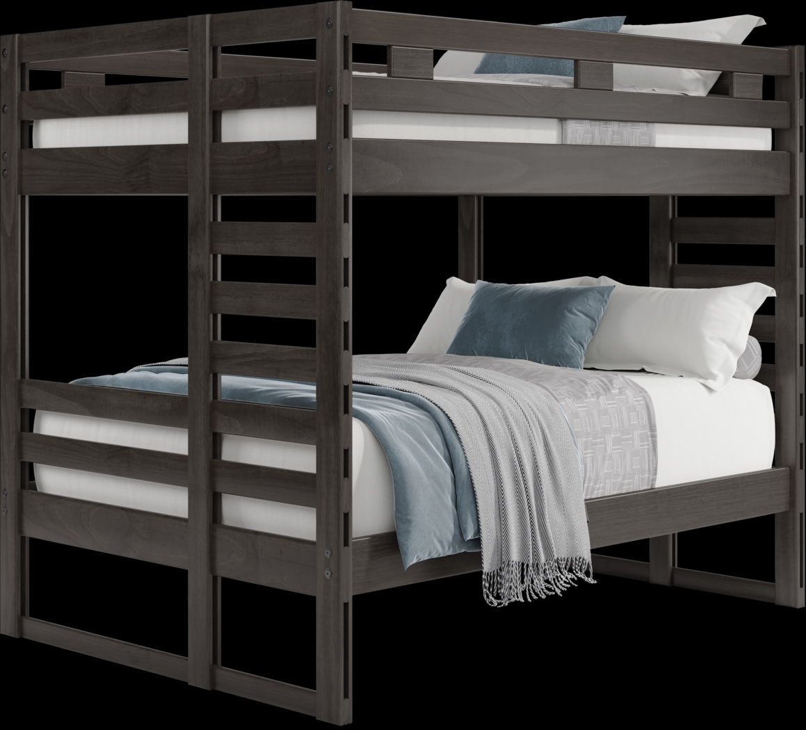 Kids Creekside 2.0 Charcoal Full/Full Bunk Bed - Thumbnail - Image 1