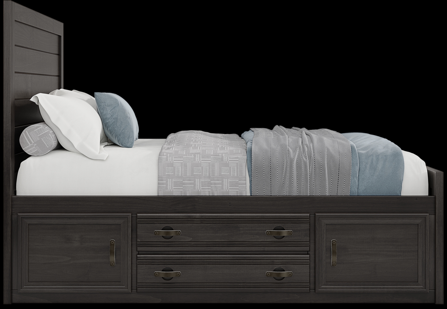 Kids Creekside 2.0 Charcoal 5 Pc Full Panel Bedroom with Storage - Thumbnail - Image 3