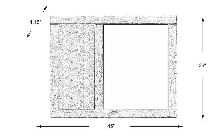 Dimension Image. Please refer to the Dimension Tab on this page for dimension details.