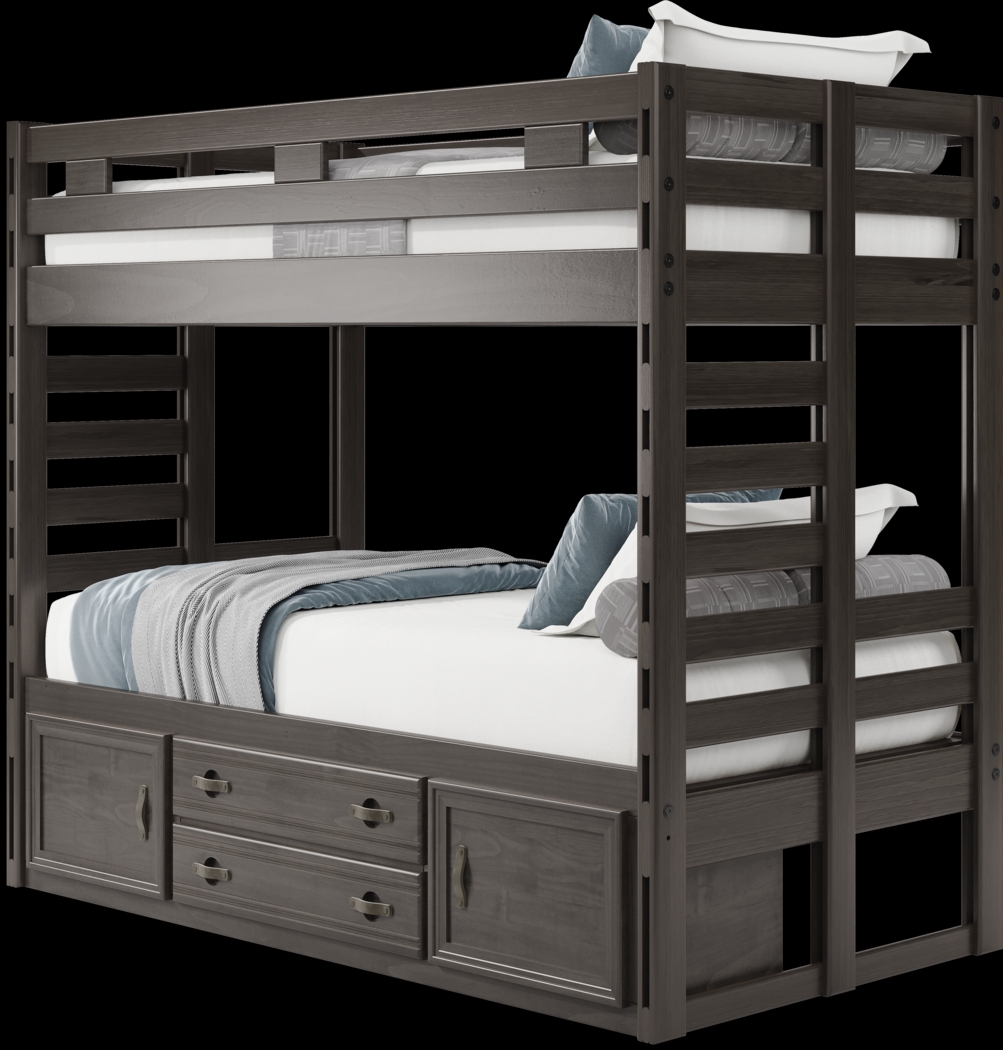 Kids Creekside 2.0 Charcoal Twin/Twin Bunk Bed with Storage Side Rail - Thumbnail - Image 3