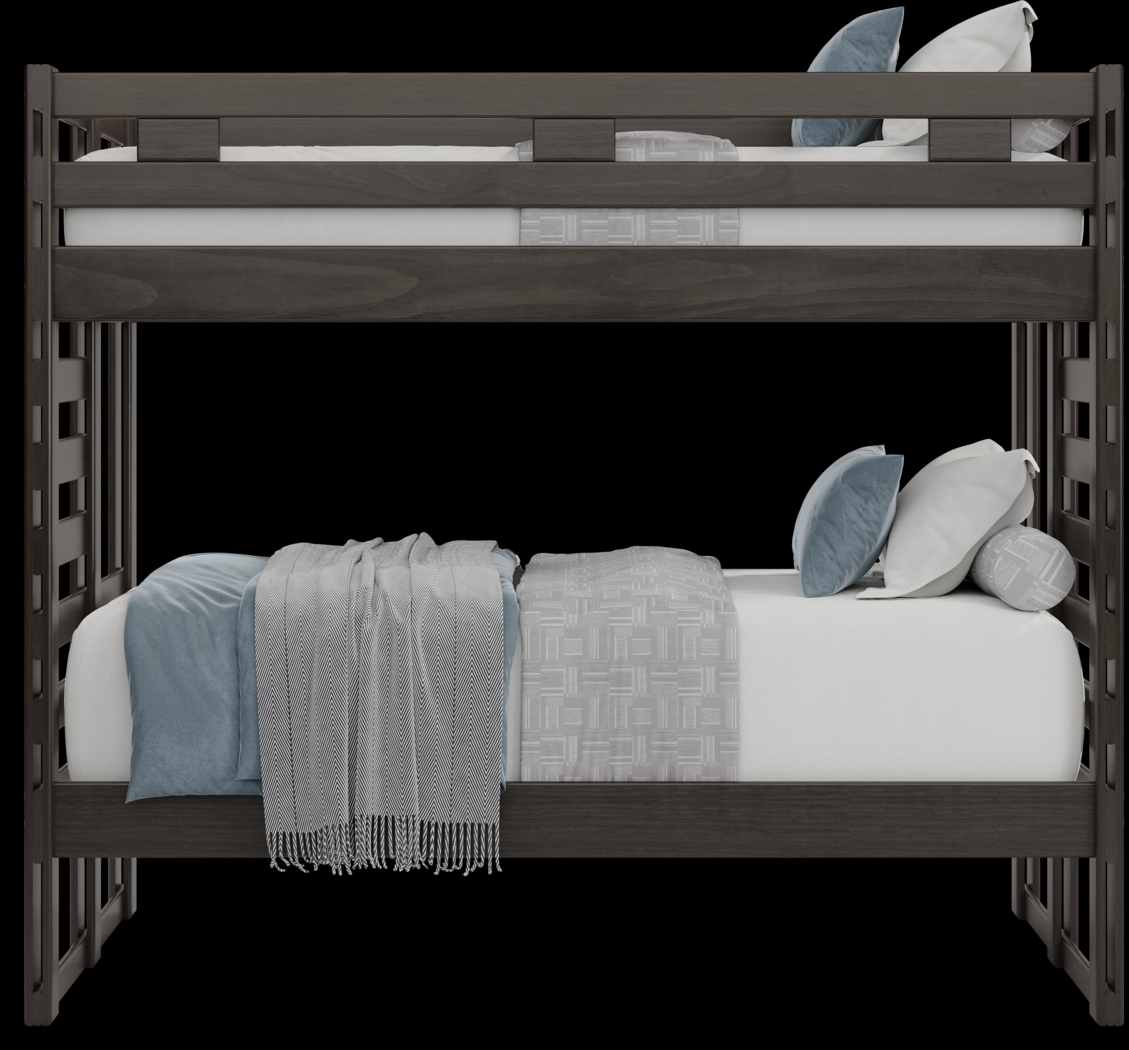 Kids Creekside 2.0 Charcoal Twin/Twin Bunk Bed - Thumbnail - Image 2