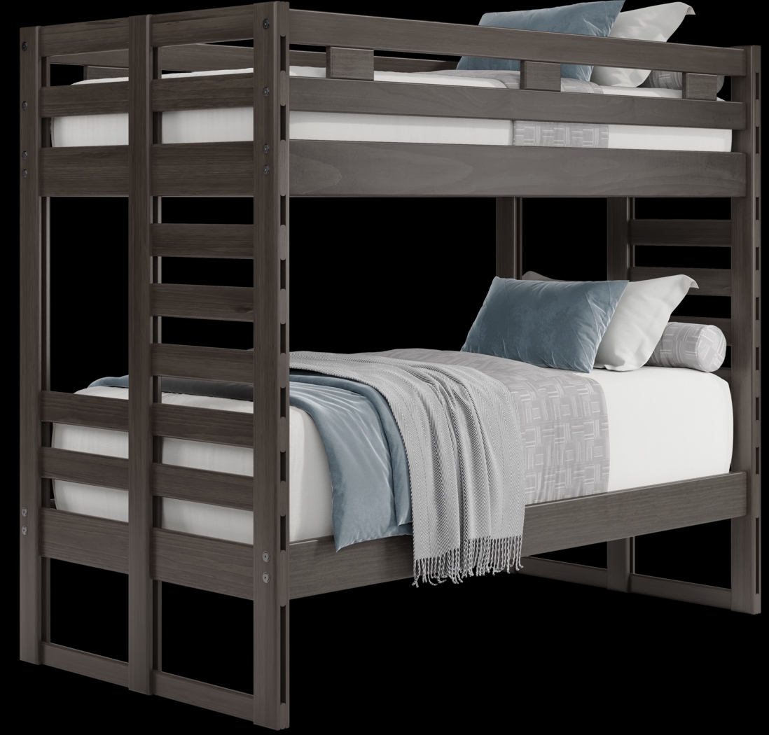Kids Creekside 2.0 Charcoal Twin/Twin Bunk Bed - Thumbnail - Image 1