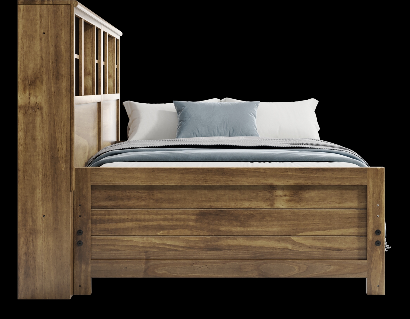 Kids Creekside 2.0 Chestnut Full Bookcase Wall Bed - Thumbnail - Image 3