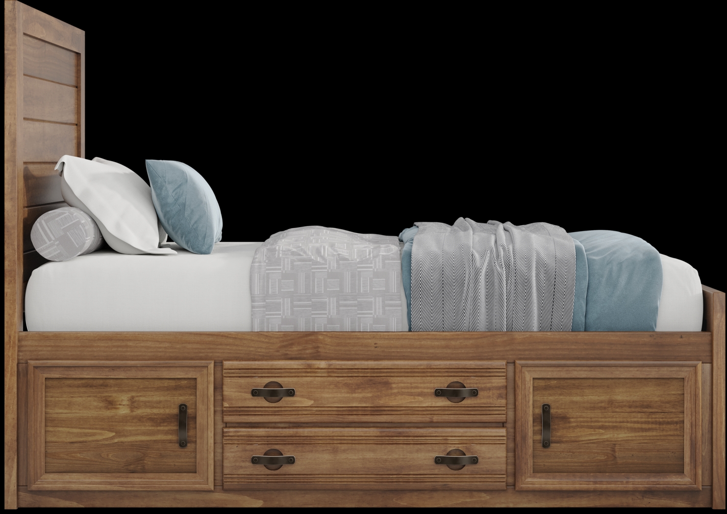 Kids Creekside 2.0 Chestnut 5 Pc Twin Panel Bedroom with Storage Side Rail - Thumbnail - Image 5