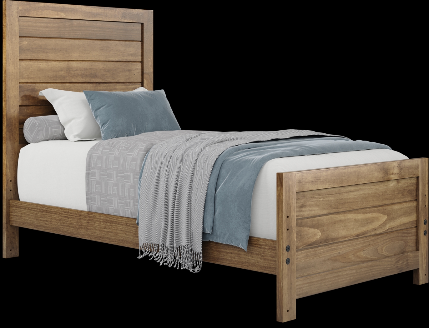Kids Creekside 2.0 Chestnut Twin Panel Bed - Thumbnail - Image 1
