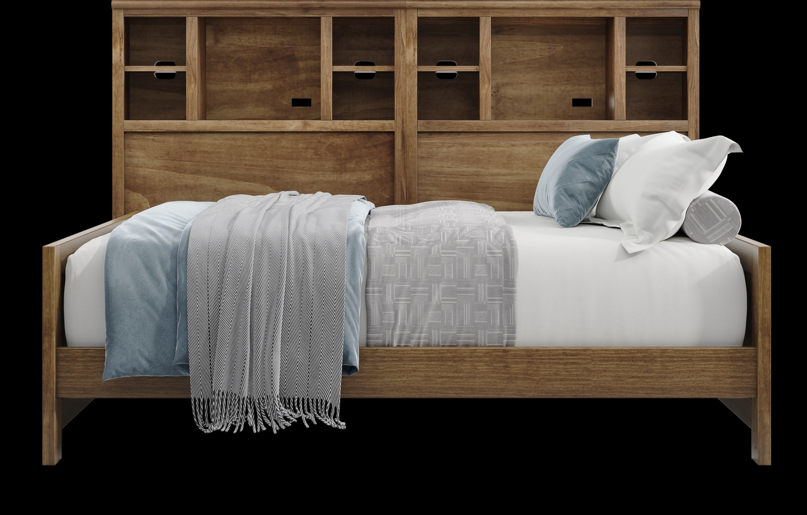 Kids Creekside 2.0 Chestnut Full Bookcase Wall Bed - Thumbnail - Image 2