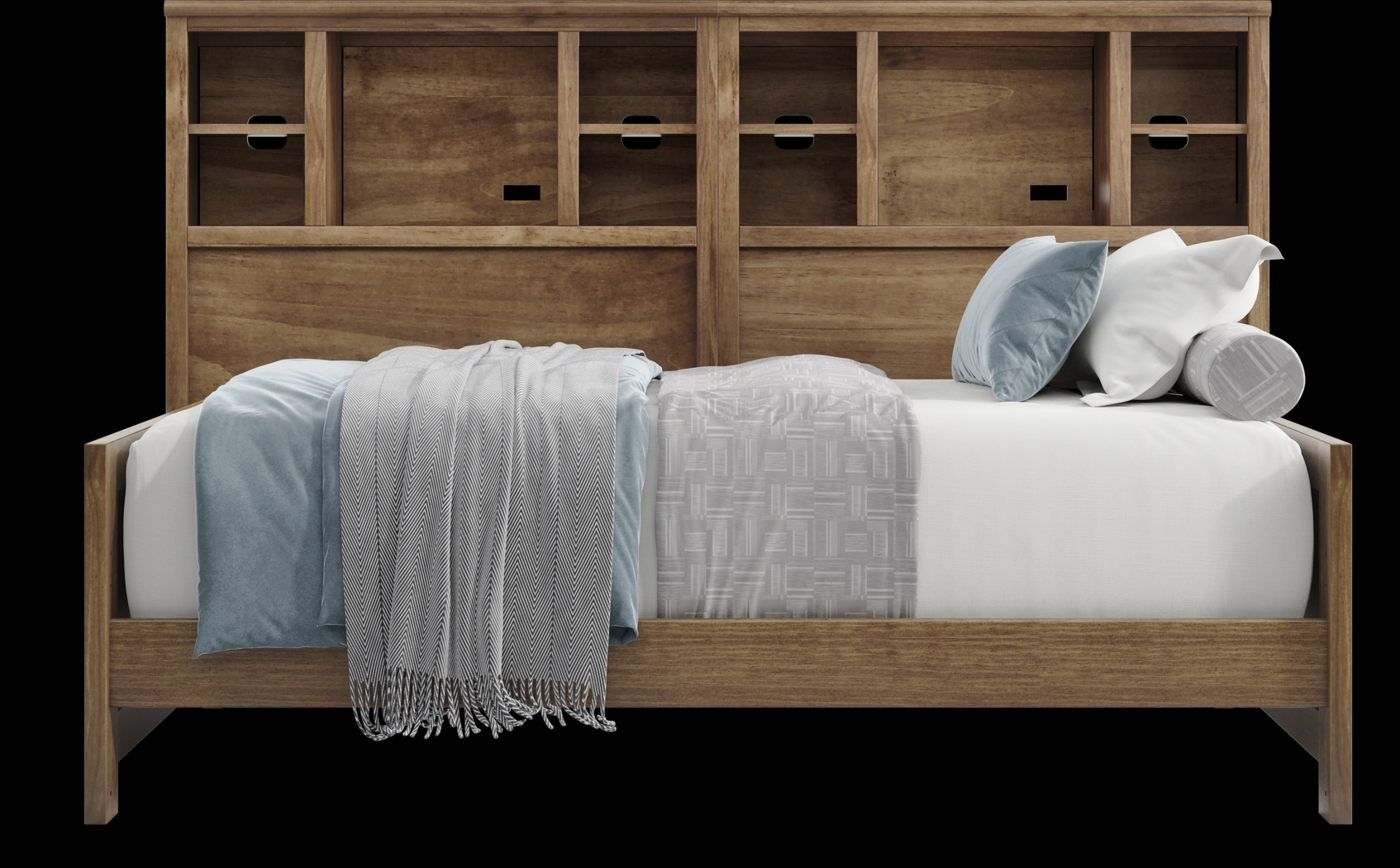 Kids Creekside 2.0 Chestnut Twin Bookcase Wall Bed - Thumbnail - Image 2