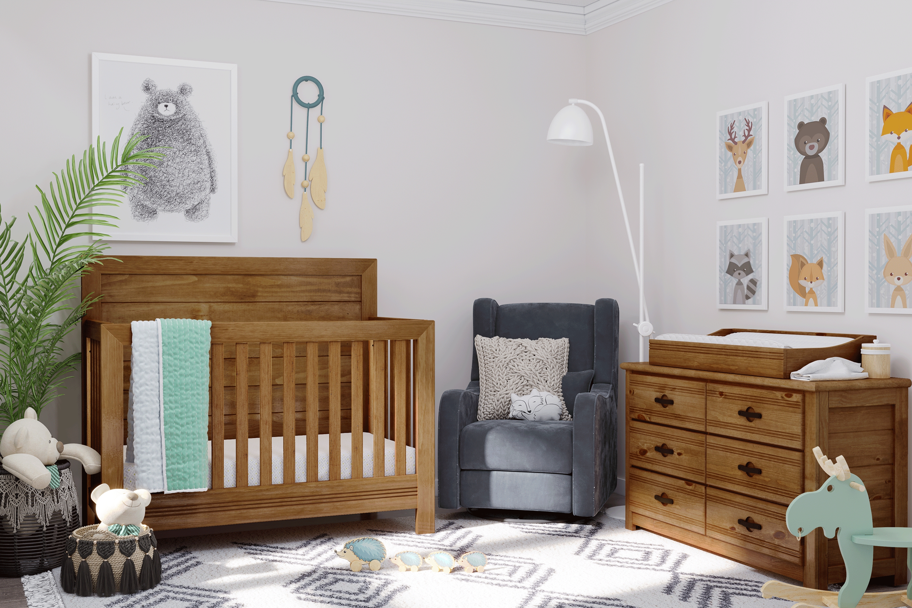 Creekside 2.0 Chestnut 6 Pc Nursery with Toddler and Full Conversion Rails - Thumbnail - Image 1