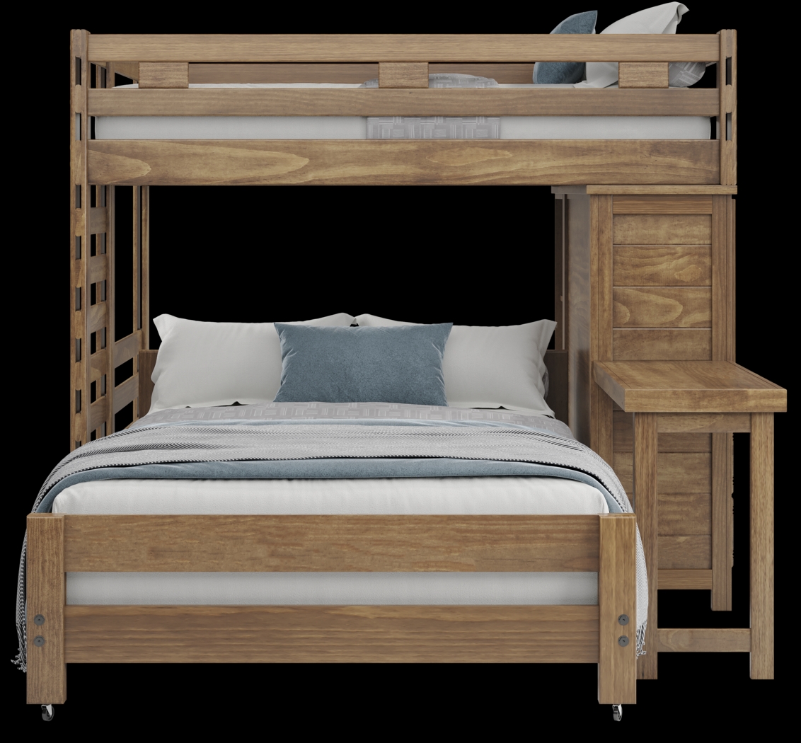 Kids Creekside 2.0 Chestnut Full/Full Loft with Loft Chest, Bookcase and Desk Attachment - Thumbnail - Image 3