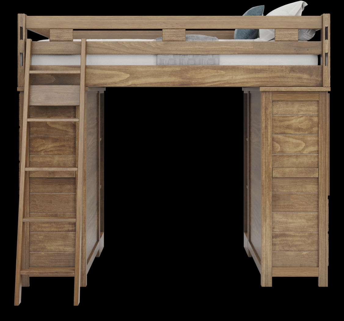 Kids Creekside 2.0 Chestnut Full Loft with 2 Loft Chests and 2 Bookcases - Thumbnail - Image 2