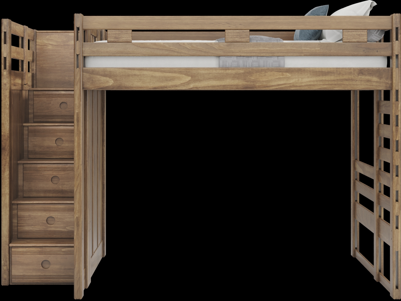 Kids Creekside 2.0 Chestnut Full Step Loft - Thumbnail - Image 2