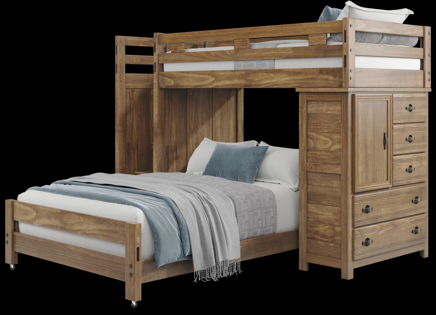 Kids Creekside 2.0 Chestnut Twin/Full Step Loft with Loft Chest - Thumbnail - Image 3