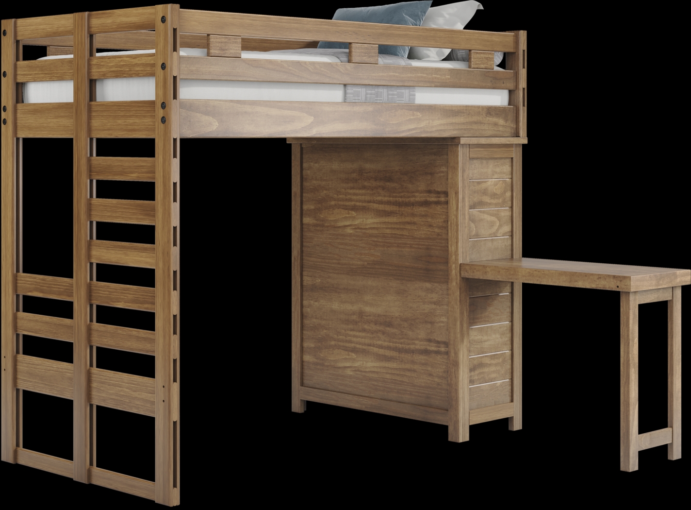 Kids Creekside 2.0 Chestnut Twin Loft with Loft Chest and Desk Attachment - Thumbnail - Image 3