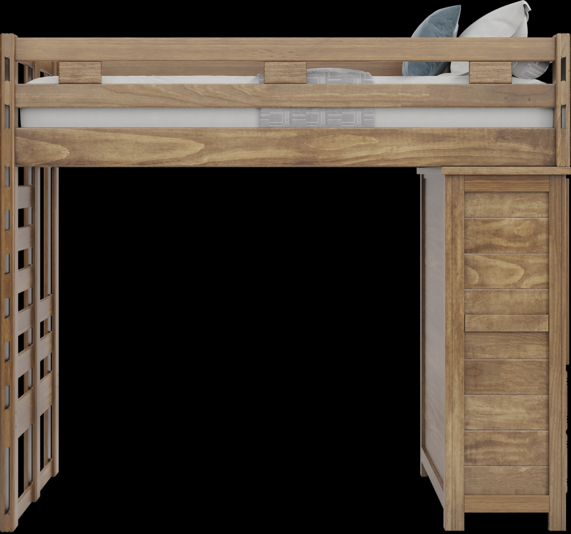 Kids Creekside 2.0 Chestnut Twin Loft with Chest - Thumbnail - Image 3