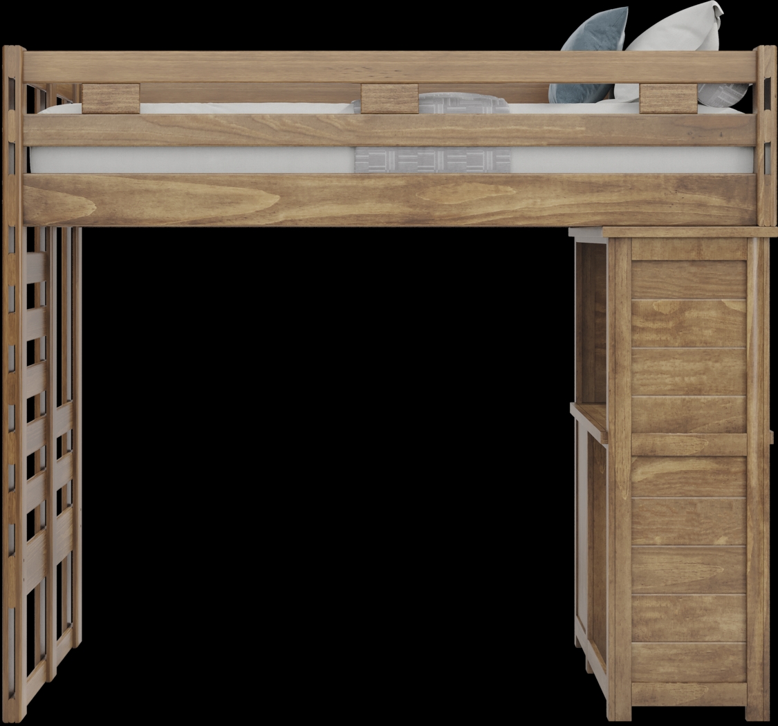 Kids Creekside 2.0 Chestnut Twin Loft with Loft Desk - Thumbnail - Image 2