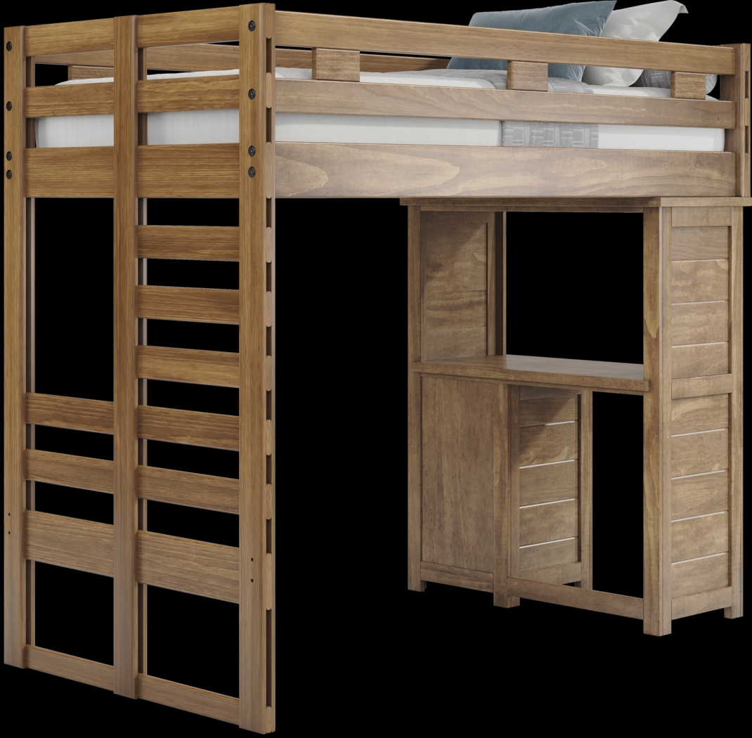 Kids Creekside 2.0 Chestnut Twin Loft with Loft Desk - Thumbnail - Image 3