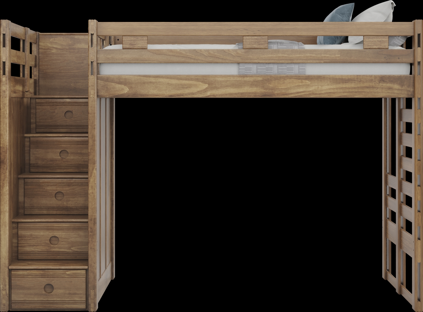 Kids Creekside 2.0 Chestnut Twin Step Loft - Thumbnail - Image 2