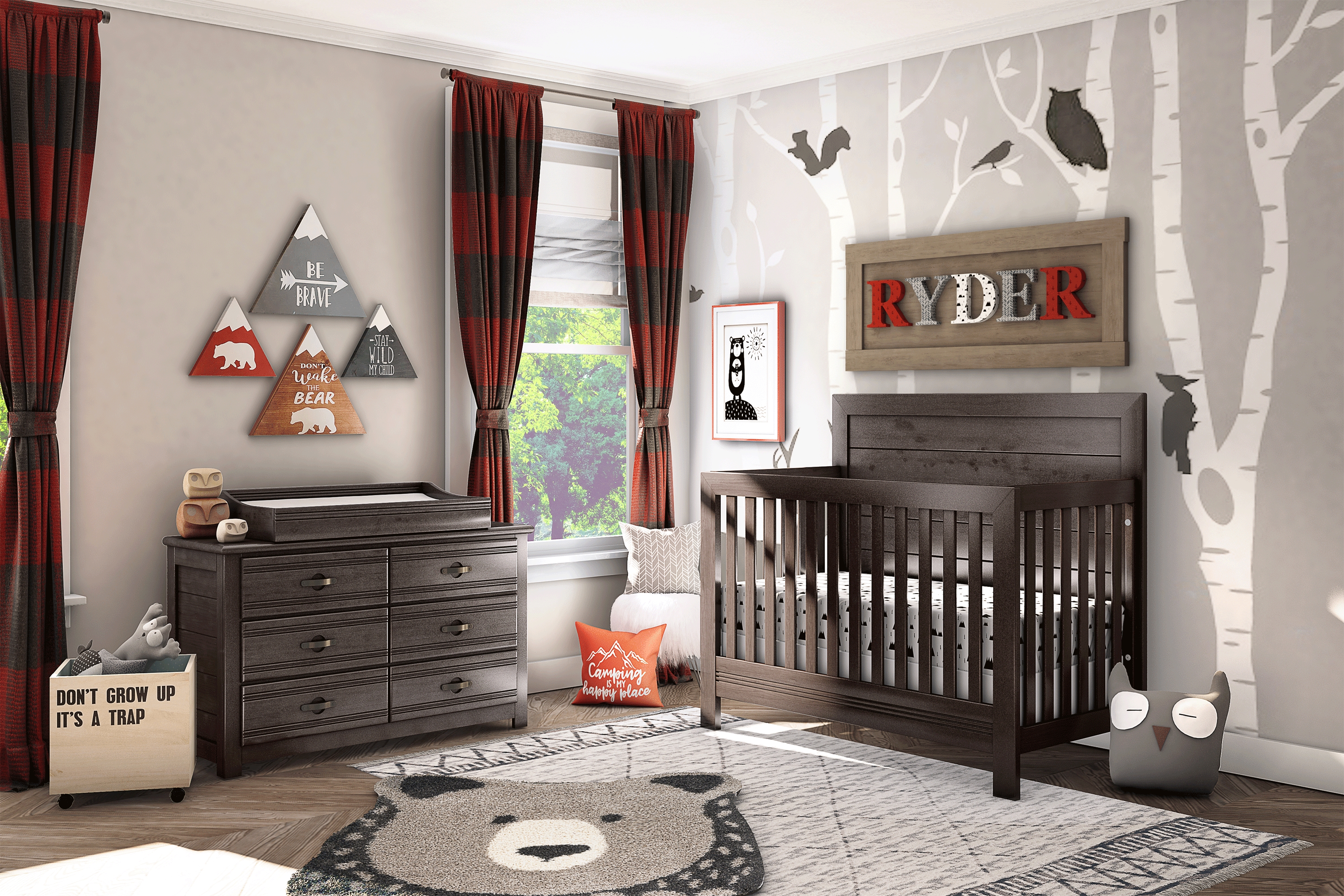 Creekside Charcoal 4 Pc Nursery - Thumbnail - Image 1