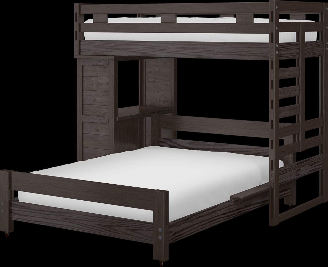 Creekside Charcoal Twin/Full Student Bunk Bed with Desk - Thumbnail - Image 3