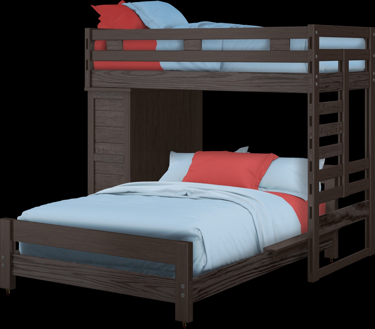 Creekside Charcoal Twin/Full Student Loft Bed with Chest - Thumbnail - Image 3