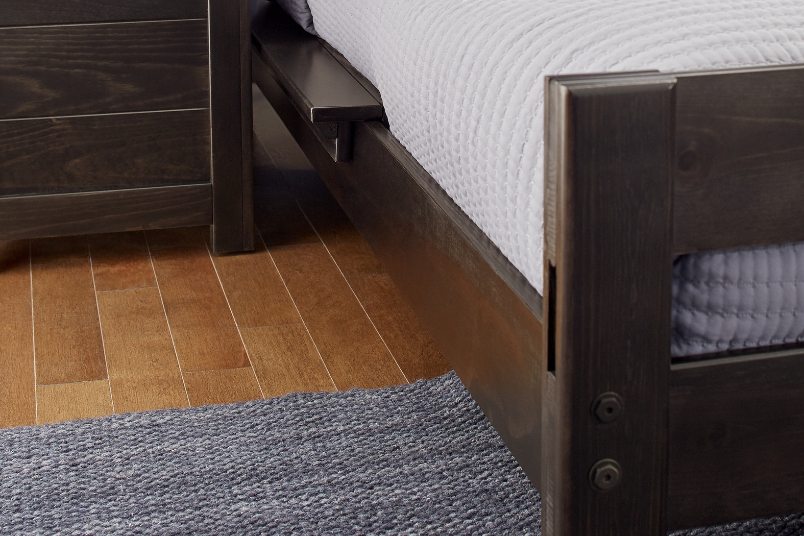 Creekside Charcoal Twin/Full Student Loft Bed with Chest - Thumbnail - Image 4