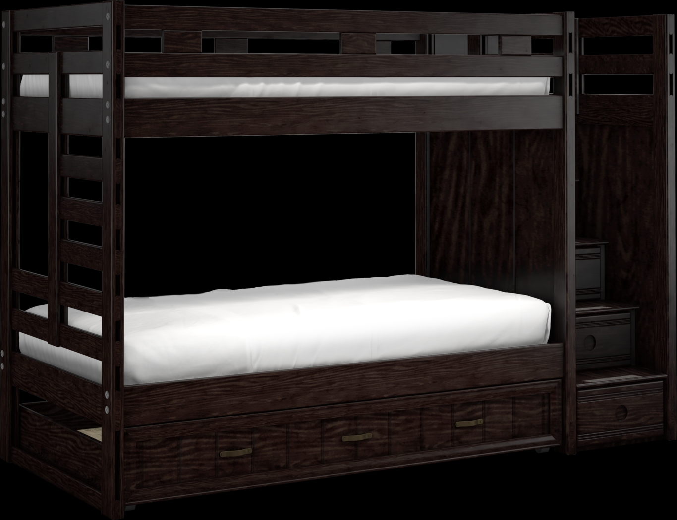 Creekside Charcoal Twin/Twin Step Bunk Bed - Thumbnail - Image 1