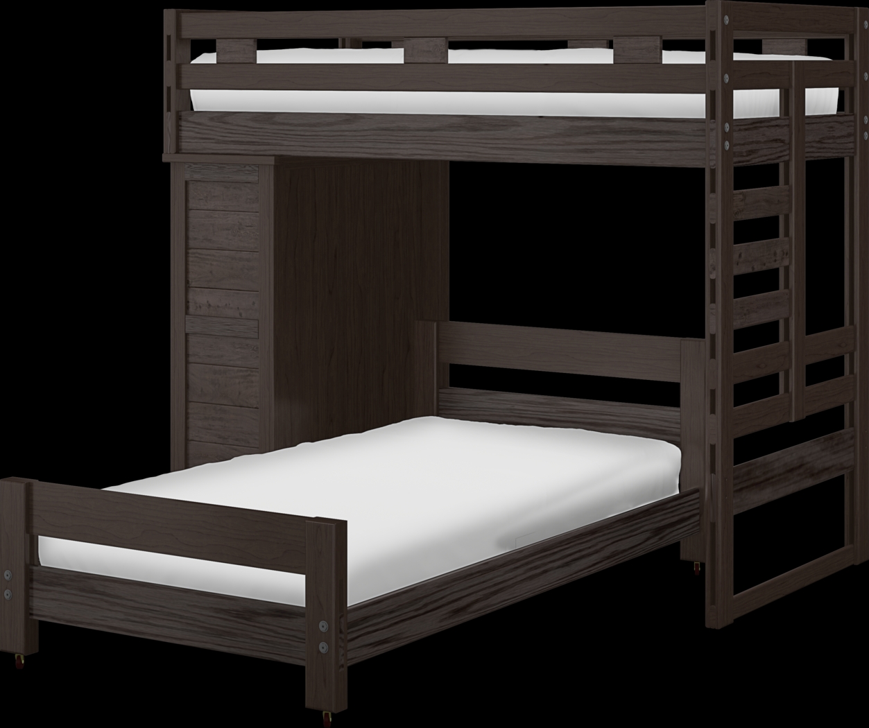 Creekside Charcoal Twin/Twin Student Loft Bed with Chest - Thumbnail - Image 3