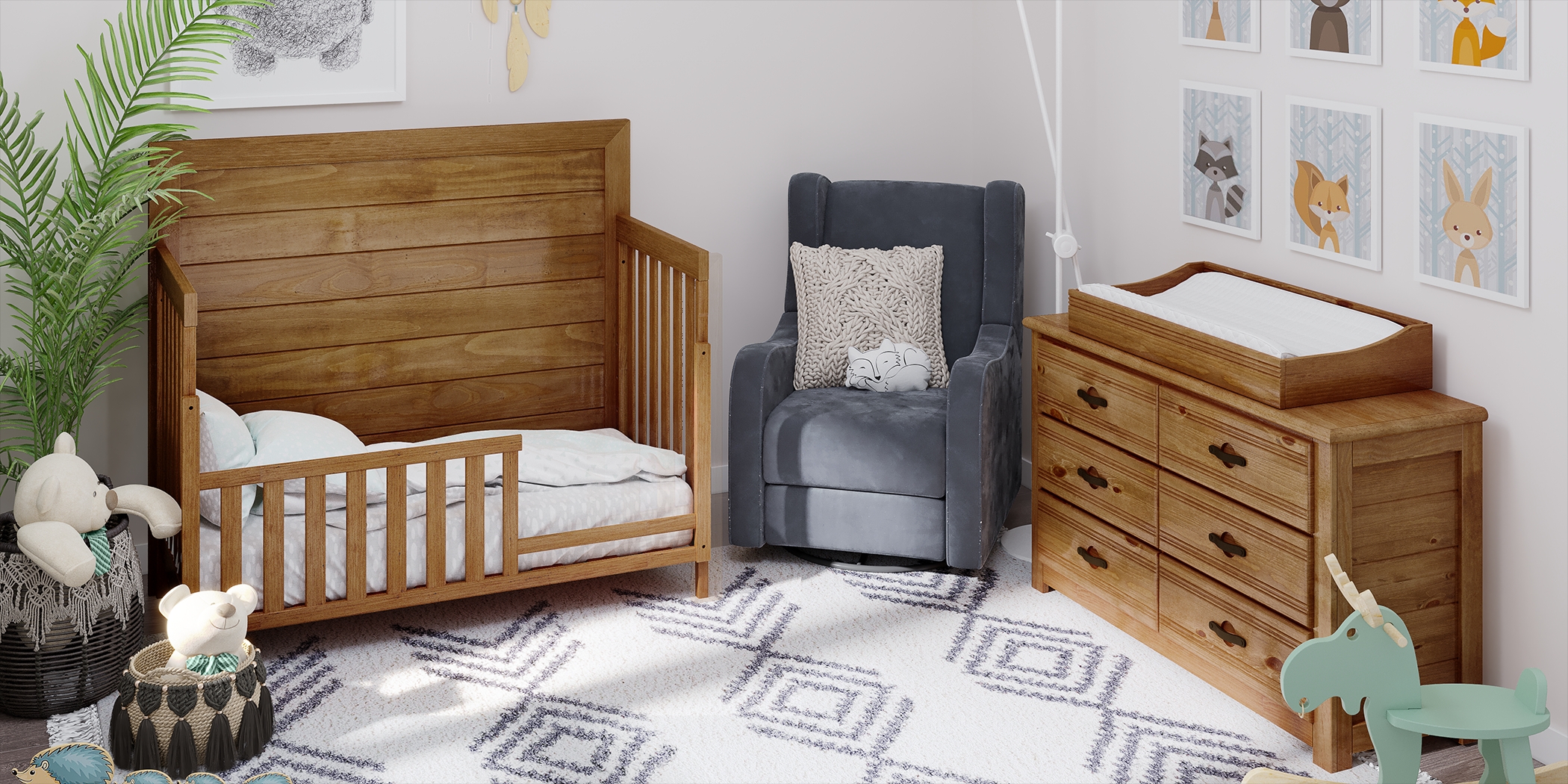 Creekside Chestnut 6 Pc Nursery with Toddler & Conversion Rails - Thumbnail - Image 2