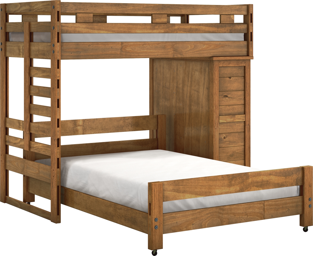 Creekside Chestnut Twin/Full Student Loft Bed with Chest - Thumbnail - Image 1