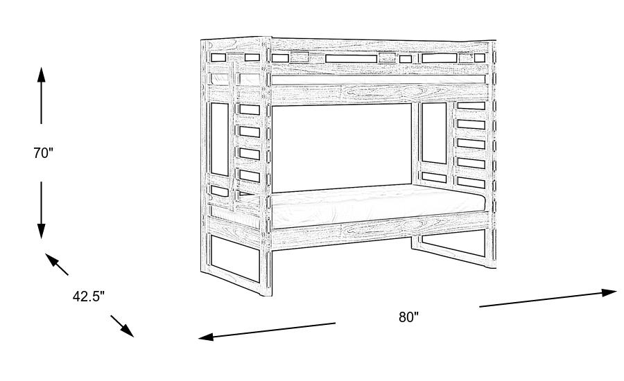 Dimension Image. Please refer to the Dimension Tab on this page for dimension details.