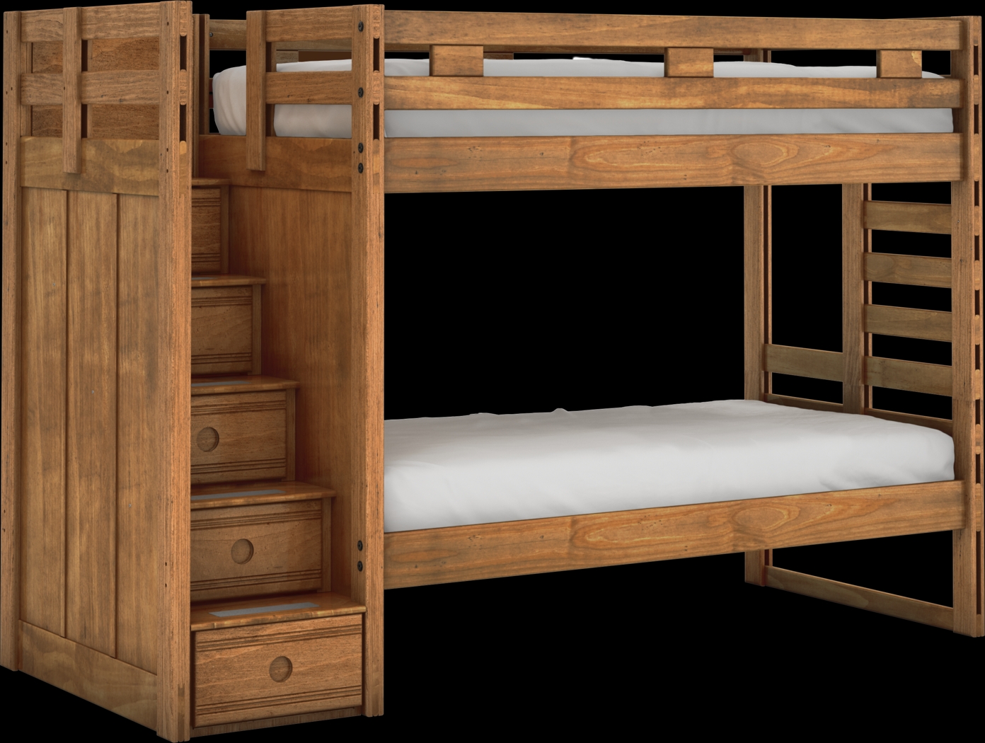 Creekside Chestnut Twin/Twin Step Bunk Bed - Thumbnail - Image 1