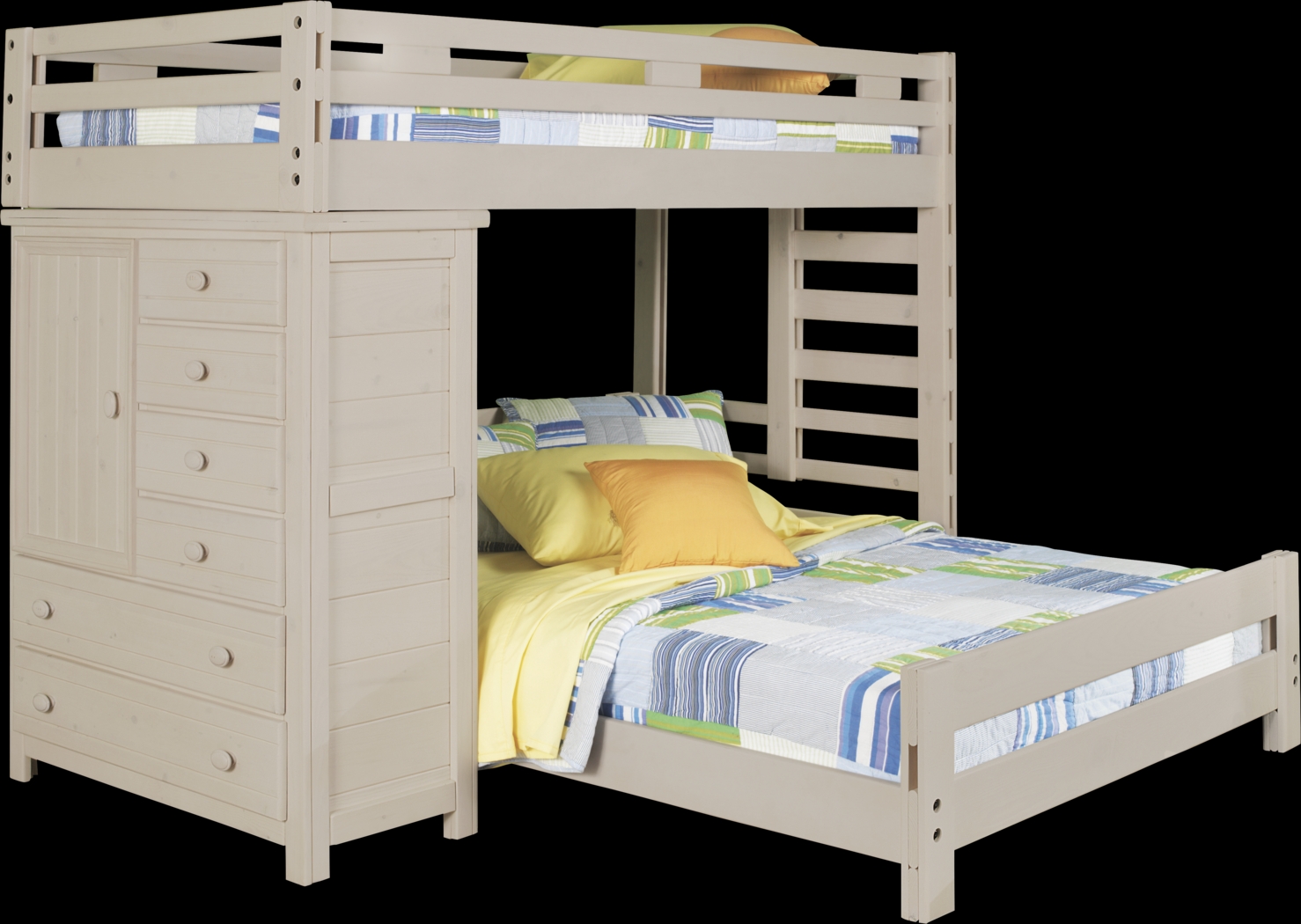 Creekside Stone Wash Twin/Full Student Loft Bed with Chest - Thumbnail - Image 1
