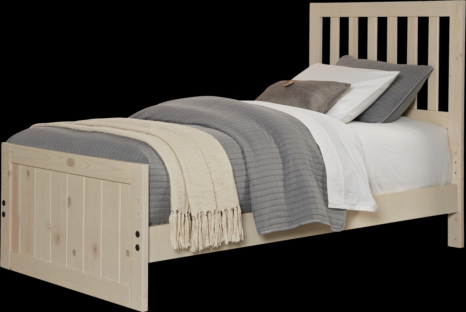 Creekside Stone Wash 3 Pc Twin Slat Bed - Thumbnail - Image 1