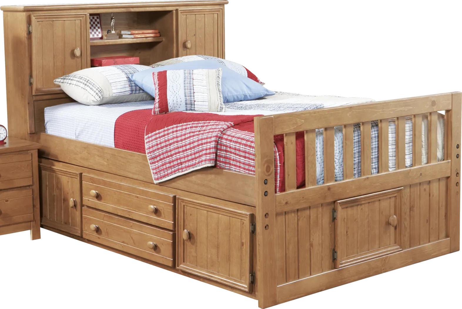 Creekside Taffy 3 Pc Full Captain's Bookcase Bed - Thumbnail - Image 1