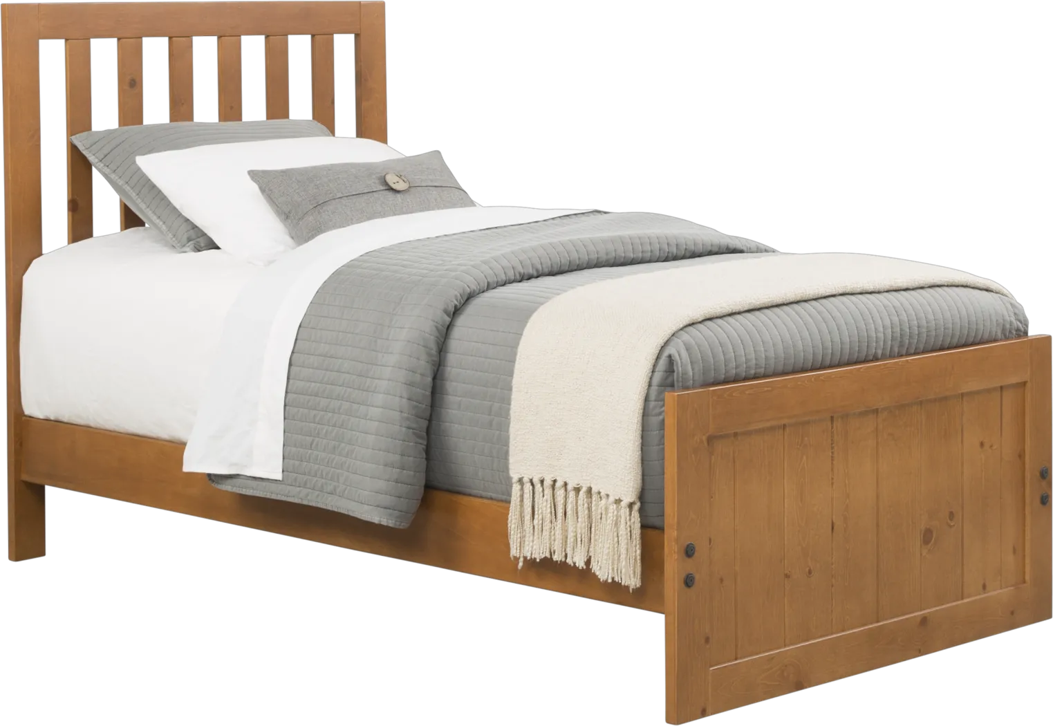 Creekside Taffy 4 Pc Twin Slat Bed - Thumbnail - Image 1