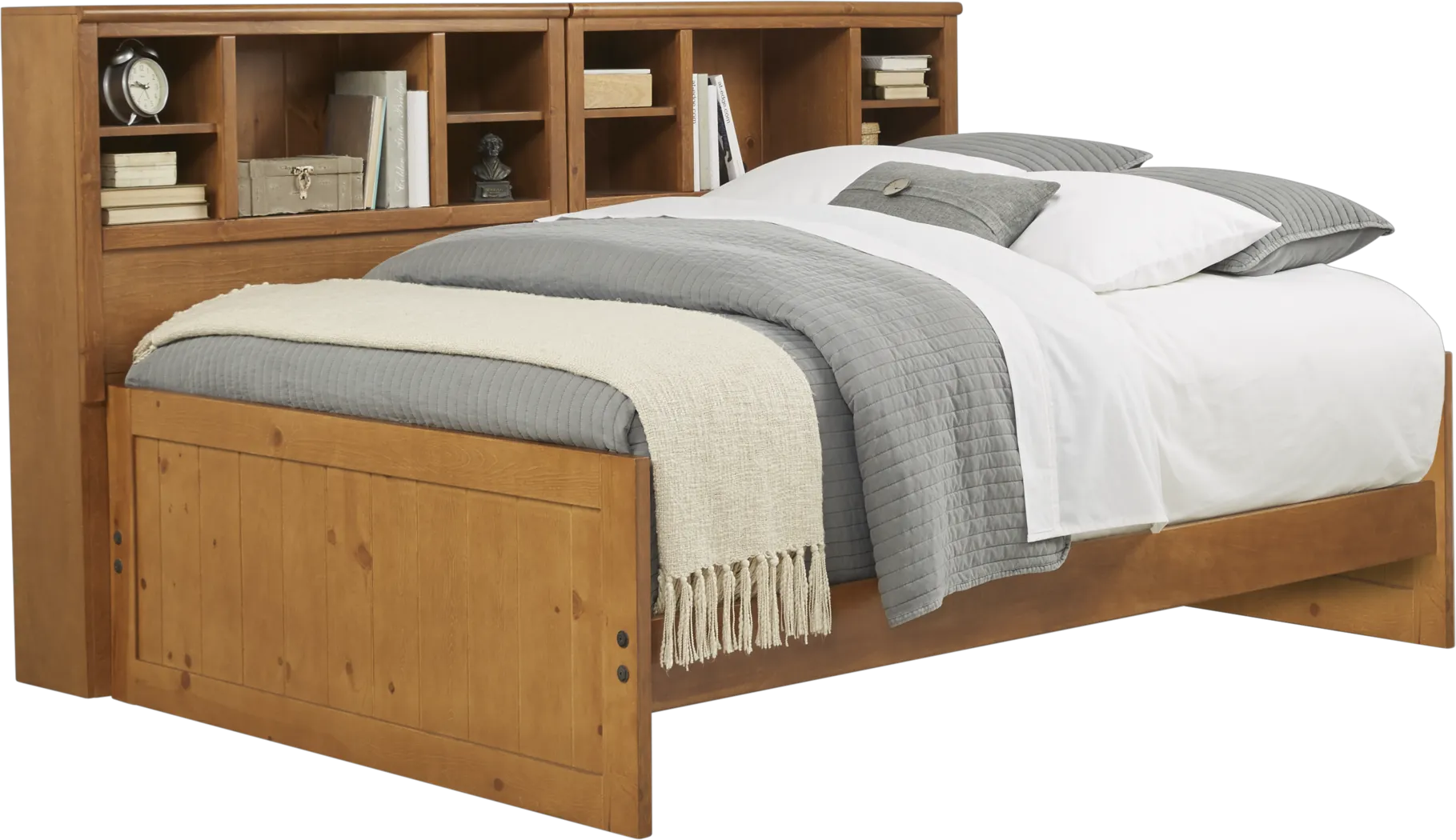 Creekside Taffy 6 Pc Full Bookcase Wall Bed - Thumbnail - Image 1