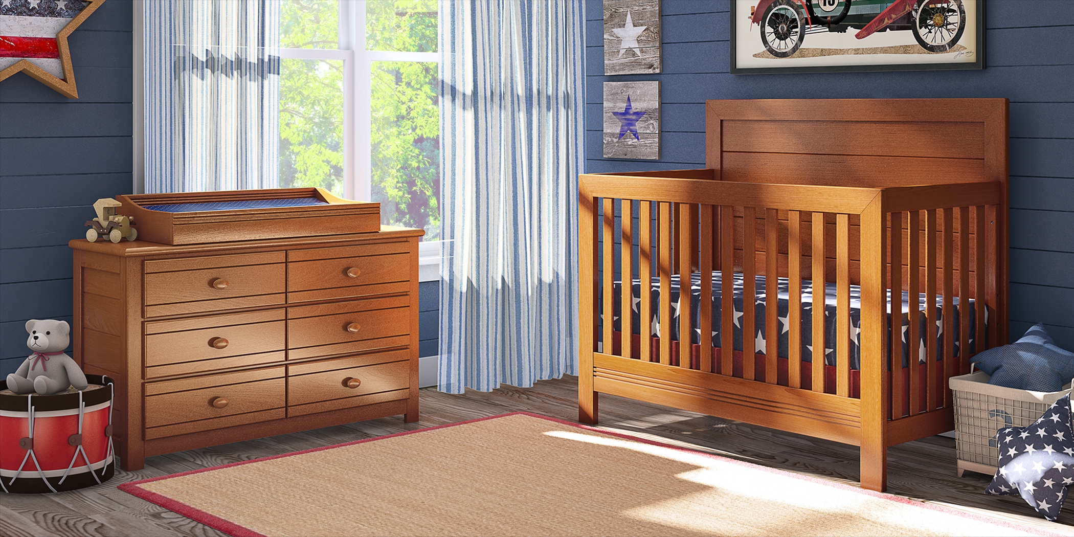 Creekside Taffy 6 Pc Nursery with Toddler & Conversion Rails - Thumbnail - Image 1