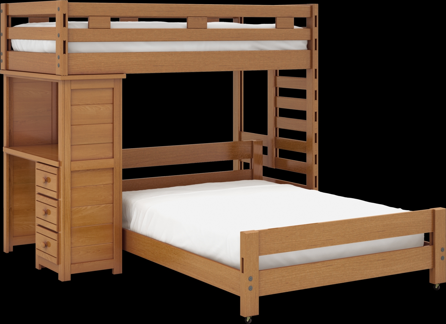 Creekside Taffy Twin/Full Student Bunk Bed with Desk - Thumbnail - Image 1