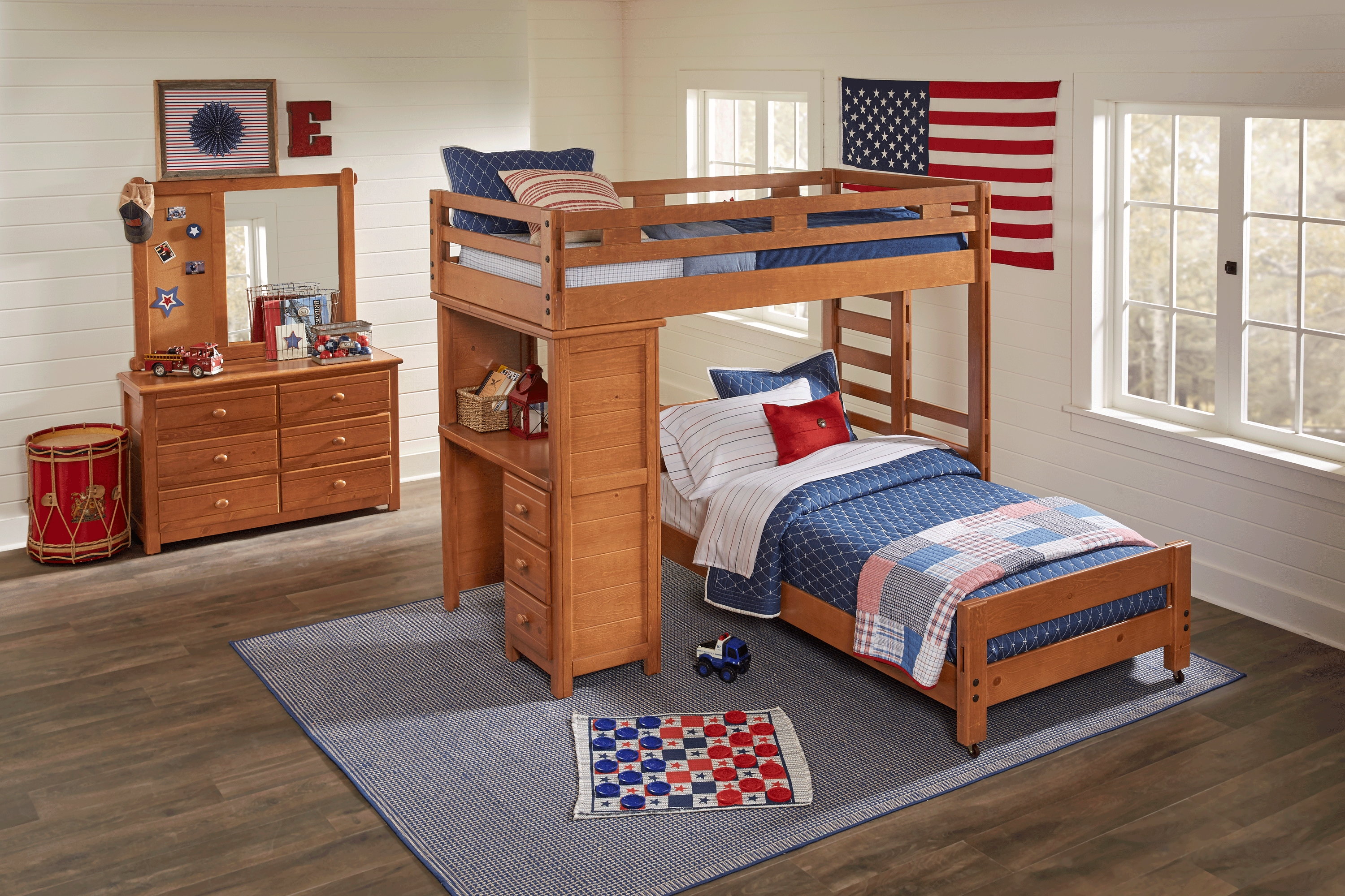 Creekside Taffy Twin/Twin Student Bunk Bed with Desk - Thumbnail - Image 2