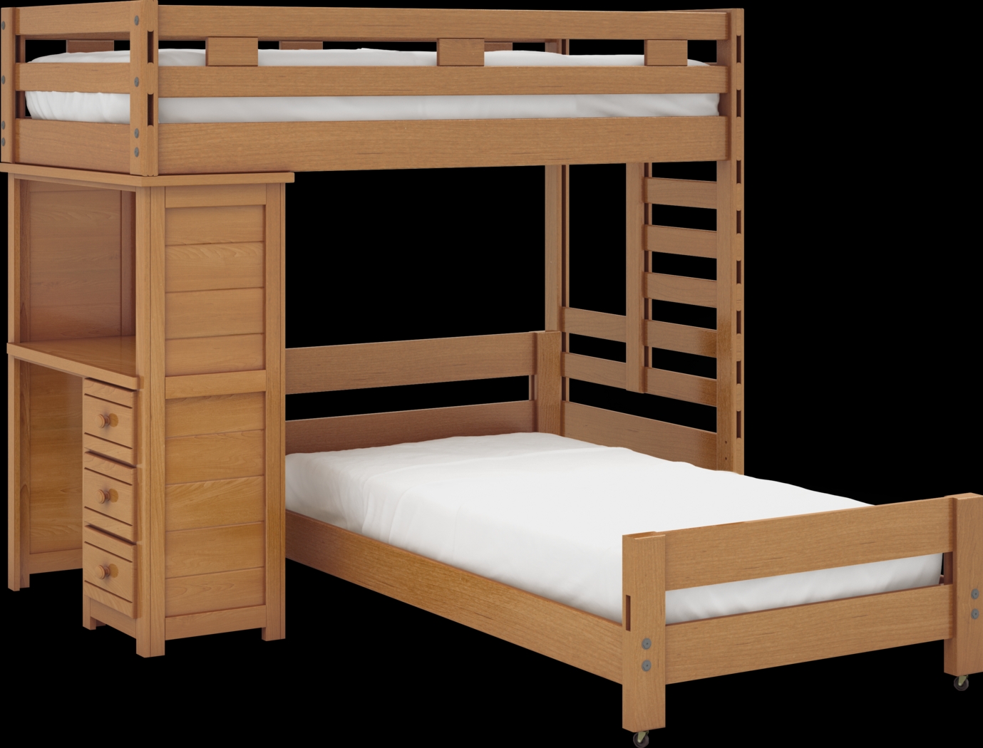 Creekside Taffy Twin/Twin Student Bunk Bed with Desk - Thumbnail - Image 1