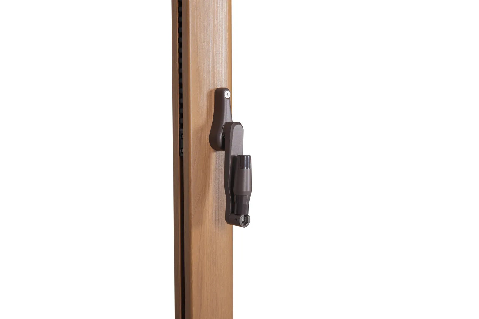Creekview Natural Finish 10' Square Flax Outdoor Lighted Cantilever Umbrella with 50 lb. Base - Thumbnail - Image 5