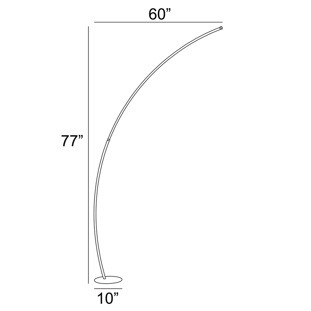 Crescentt Gold Floor Lamp - Thumbnail - Image 4