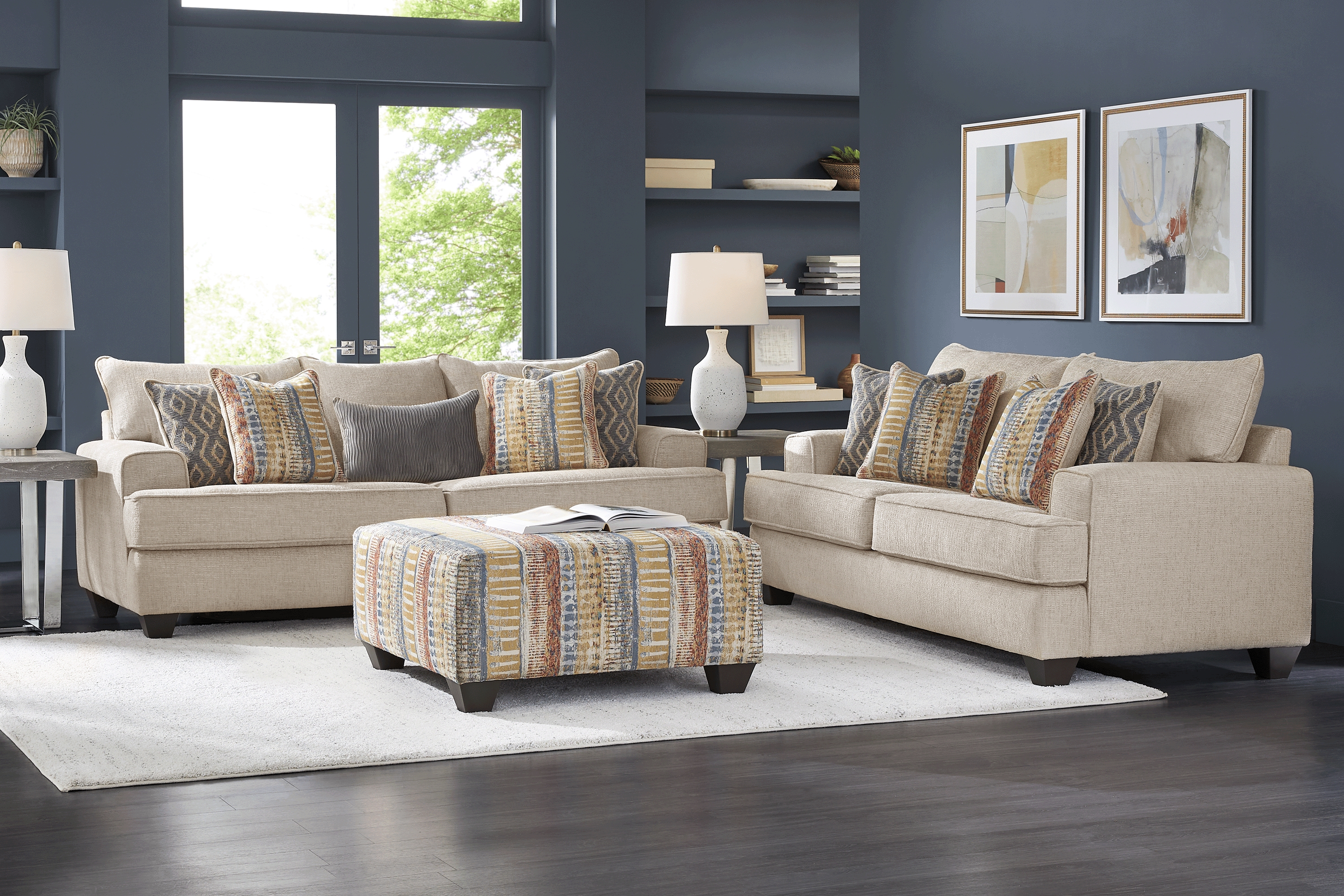 Crescent Bay Beige 2 Pc Living Room - Thumbnail - Image 1