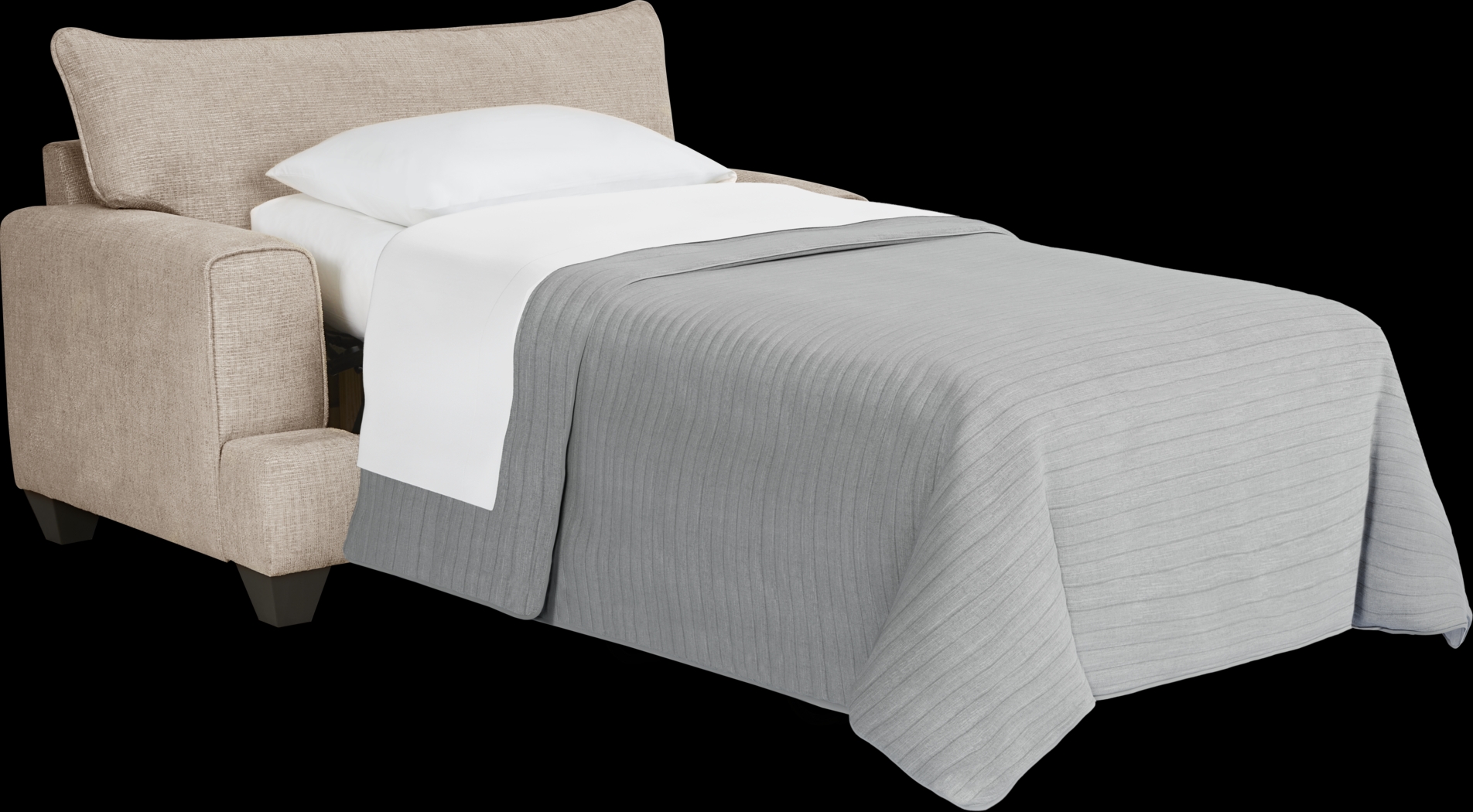 Crescent Bay Beige Gel Foam Sleeper Chair - Thumbnail - Image 2