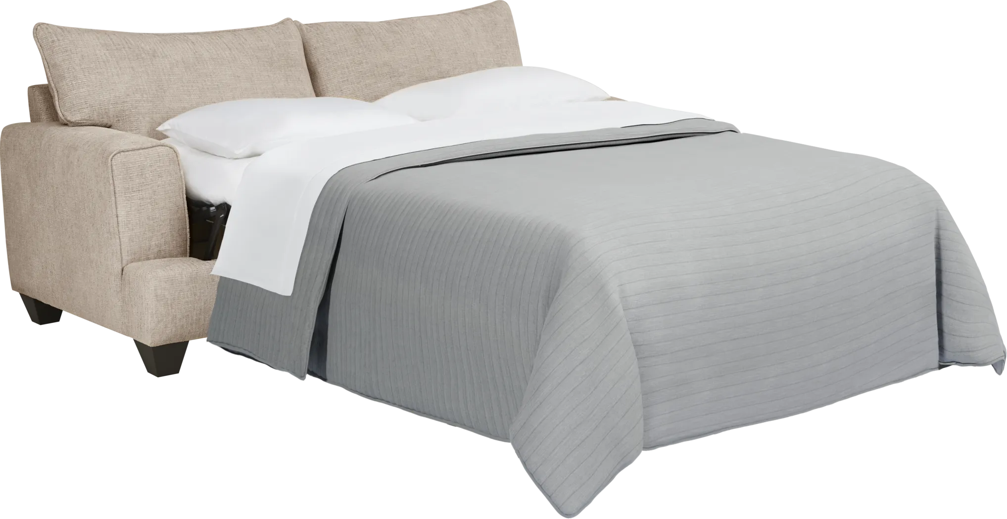 Crescent Bay Beige Gel Foam Sleeper Loveseat - Thumbnail - Image 2