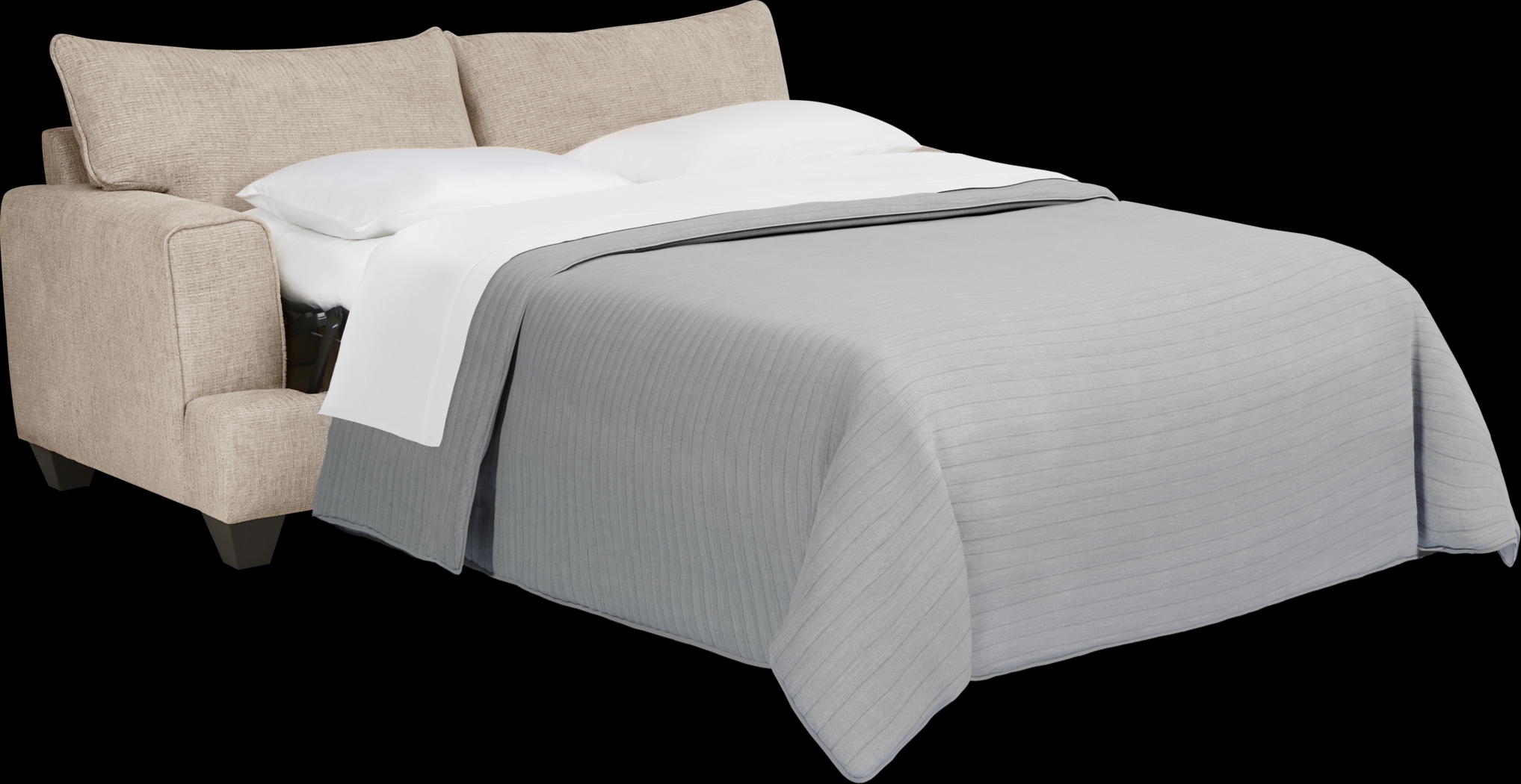 Crescent Bay Beige Sleeper Loveseat - Thumbnail - Image 2