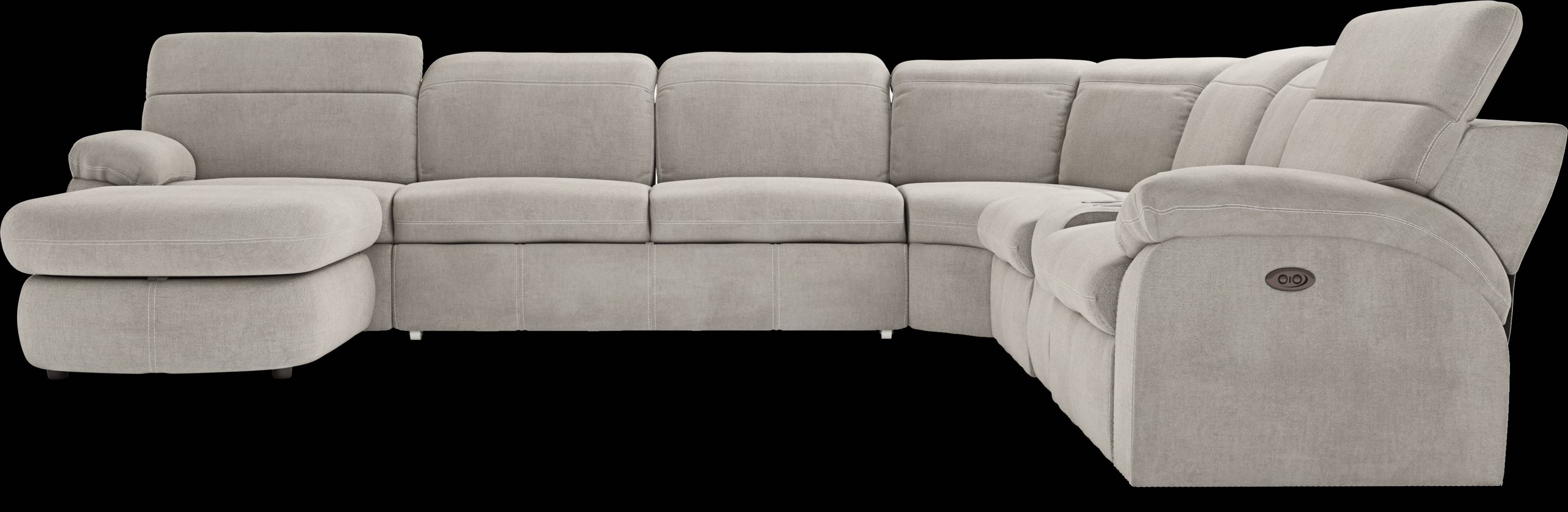 Crescent Place Gray 6 Pc Power Reclining Sleeper Sectional - Thumbnail - Image 3