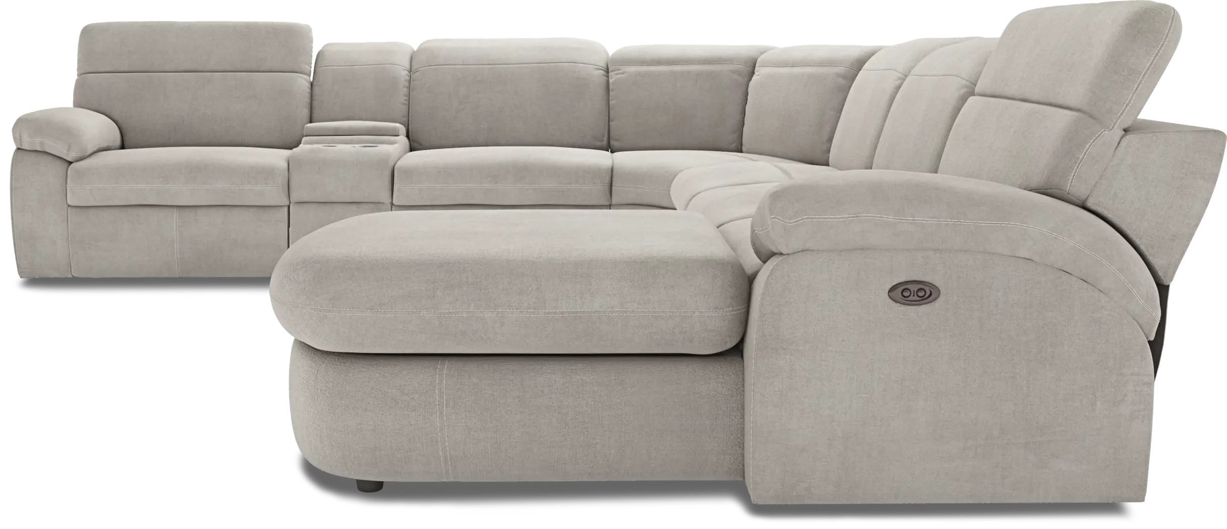 Crescent Place Gray 9 Pc Power Reclining Sleeper Sectional Living Room - Thumbnail - Image 5